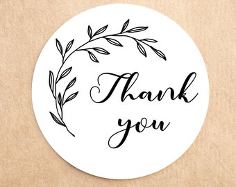 Eco Friendly Thank You Stickers: Recycled Paper, Biodegradable