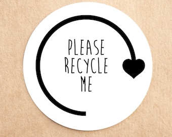Recycle Me Stickers: Eco-Friendly Stickers, Recycled Paper