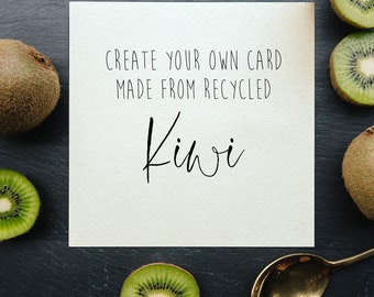 Eco Friendly Custom Card: Recycled Citrus & Kiwi, Bespoke Design