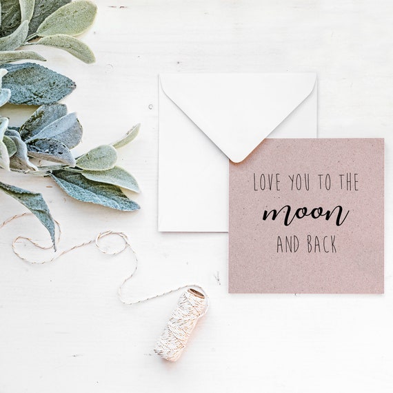 Design your own valentines card, bespoke Valentines card, custom valentine's card, create a valentine's card, love you to the moon card