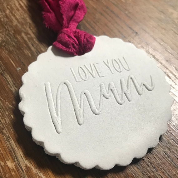 LOVE YOU MUM aroma stone, aromatherapy stone, wellbeing gift, essential oil diffuser, essential oil clay diffuser disc, aromatherapy gift