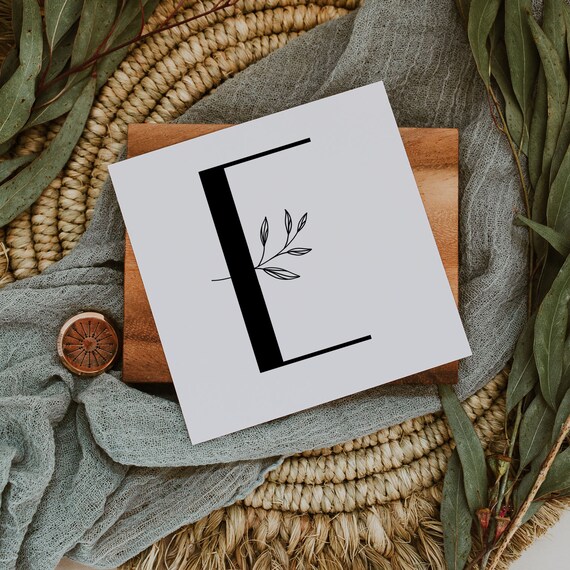 Eco friendly Personalised letter card, monogram card, alphabet card, initial card, recycled card,  typography card, greetings card