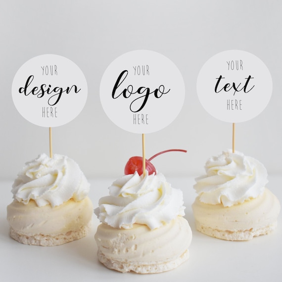 Personalised Eco Friendly Cake Topper, Custom Logo Branding, Recycled Card Tag UK