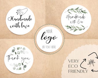 Custom Logo Stickers: Eco Friendly Kraft Round Labels