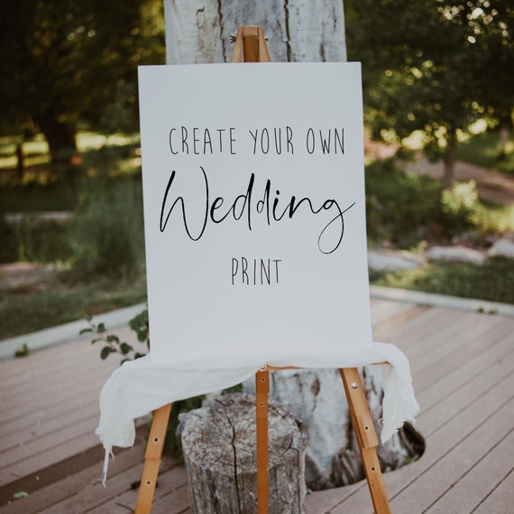 Create your own wedding prints, create your own wedding poster, custom wedding welcome sign, bespoke wedding print,  large print A0A1A3A5