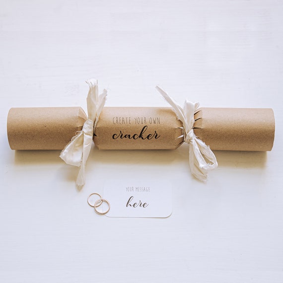 Eco friendly - Create your own DIY Plastic Free Wedding Cracker Kit with optional gifts and custom paper inserts