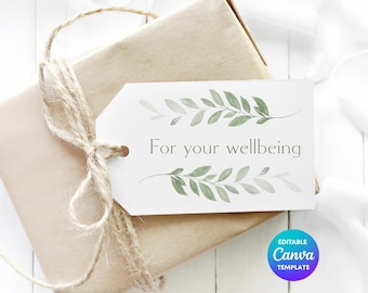 For Your Wellbeing Gift Tag | Self Care, Mindfulness, Eco Friendly (Digital Download)