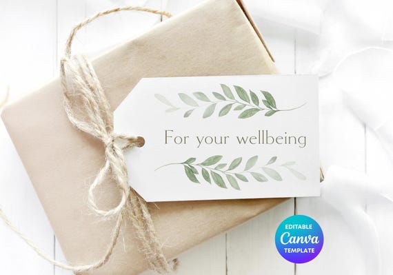 For Your Wellbeing Gift Tag | Self Care, Mindfulness, Eco Friendly (Digital Download)