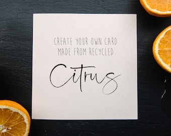 Eco Citrus Card: Bespoke Design, Recycled Stationery