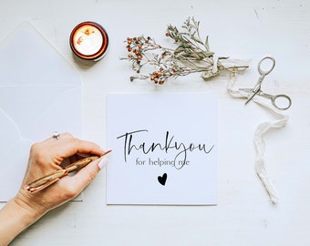 Eco Friendly Thank You Card: Custom Personalised Options