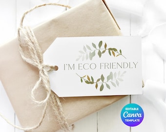 Eucalyptus Eco Friendly Gift Tag | Sustainable Packaging Label (Digital Download)