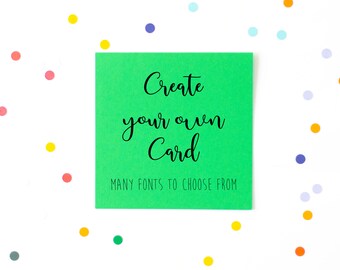 Custom Recycled Card | Personalised Birthday, Wedding, Rainbow Colours