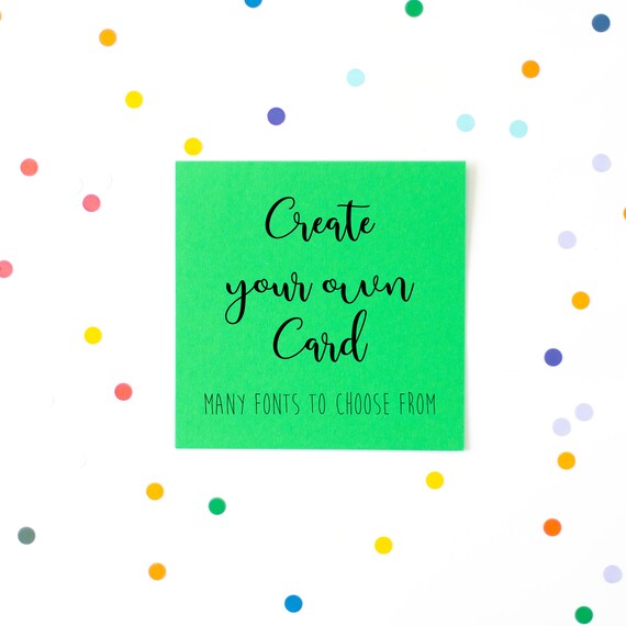 Custom Recycled Card | Personalised Birthday, Wedding, Rainbow Colours