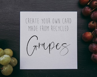 Eco Friendly Bespoke Card: Recycled Grape Wedding Card