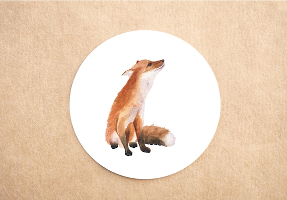 Fox Christmas Stickers | Woodland Fox Gift Stickers | Rustic Christmas Packaging Labels | Woodland Gift Wrap Sticker | Cottagecore Christmas