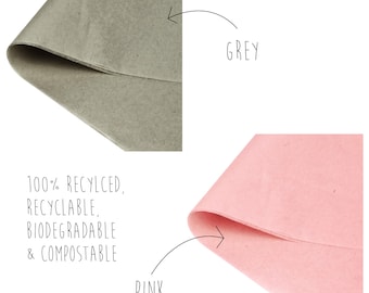 100% Recycled Pink Tissue Paper (375 x 500mm), eco friendly gift wrap, sustainable packaging, recycled gift wrap, eco friendly packaging