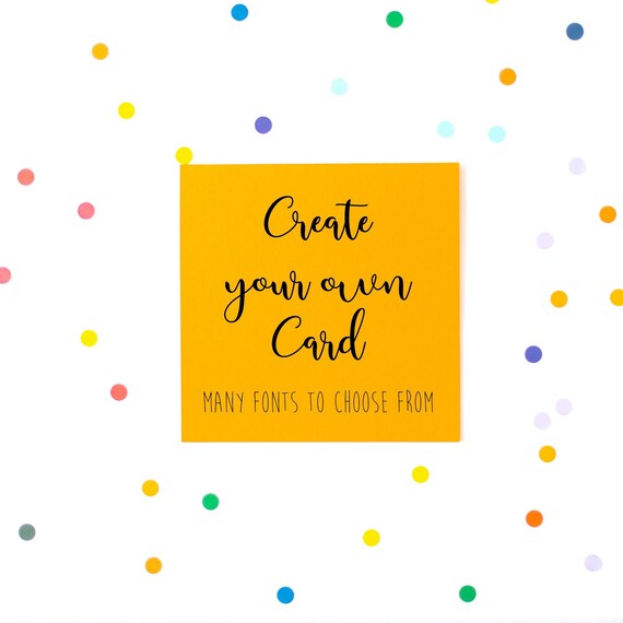 Custom Recycled Card | Personalised Birthday, Wedding, Rainbow Colours