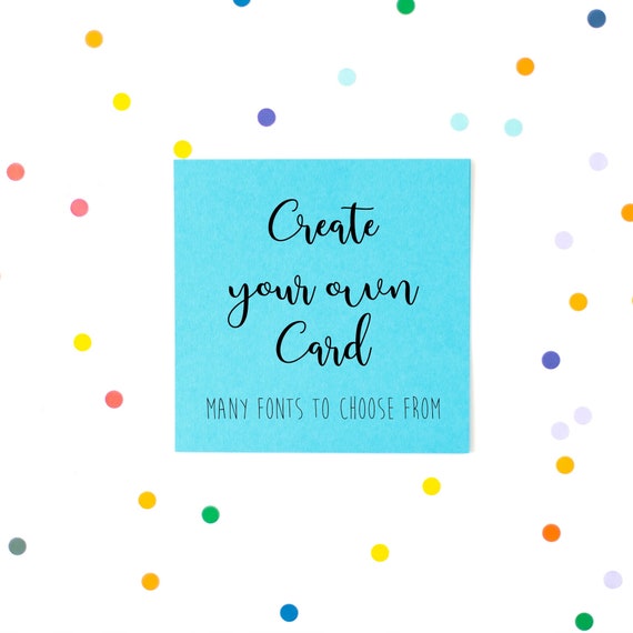 Custom Recycled Card | Personalised Birthday, Wedding, Occasion | Rainbow, Blue Options