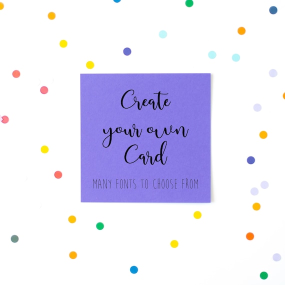 Customisable Eco Friendly Card, Recycled Paper, Any Occasion, Personalised Greeting