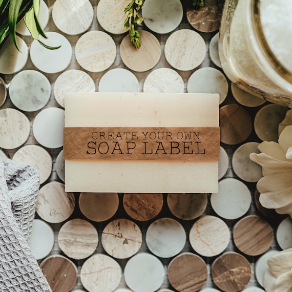 Eco friendly soap label, merchandise labels, recycled soap packaging, branded soap strips, product strips,  sustainable information labels