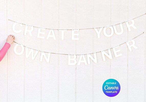 Eucalyptus Party Banner Template | Editable Botanical Celebration Decor (PDF Download)