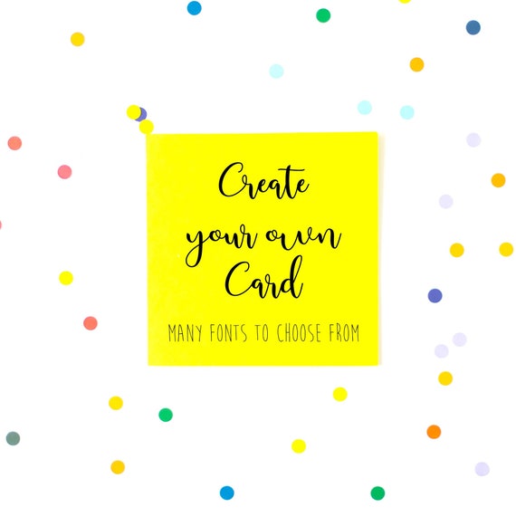 Custom Recycled Card | Personalised Birthday, Wedding, Occasion | Rainbow Colours