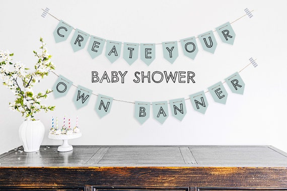 Eco Friendly Personalised Baby shower Bunting Handmade Party Decorations Customised custom paper bunting garland party banner Baby Party