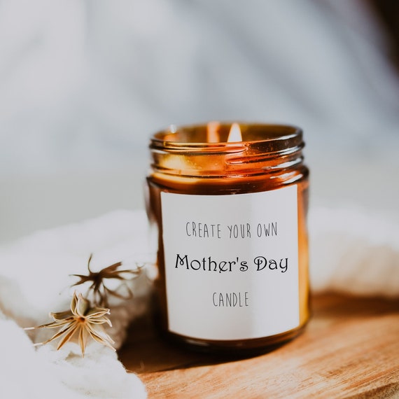 Eco friendly friendly hand poured soy wax candle, personalised Mother's Day gift, aromatherapy candle with essential oils, gift candle