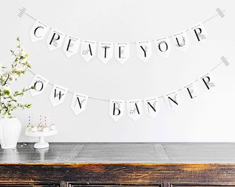 Bruant écologique personnalisé | Bannière de guirlande en papier personnalisée pour les fêtes
