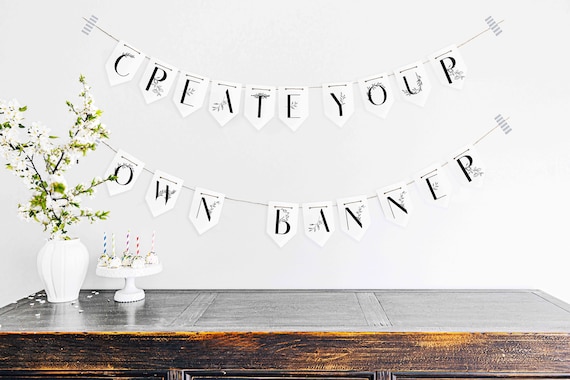 Personalised Eco Friendly Bunting | Custom Paper Garland Banner for Parties