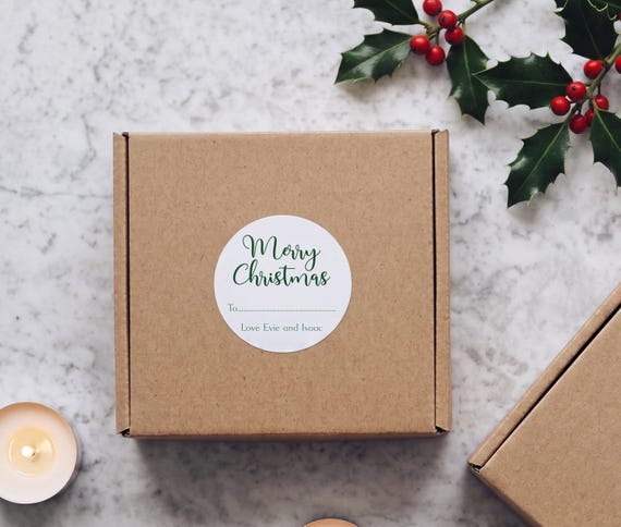 Personalised Christmas Gift Stickers | Merry Christmas To From Labels | Holly Gift Tags | Custom Christmas Present Stickers