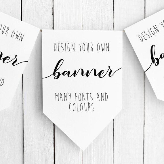 Personalised paper bunting garland party banner wedding bunting party decor
