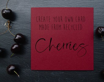Eco Cherry Stationery: Design Your Own Bespoke Card