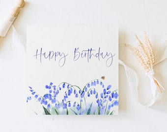 Eco Friendly Bluebell Birthday Card