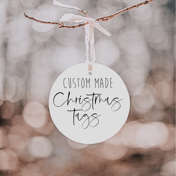 Eco Friendly Christmas Tags | Recycled Christmas Gift Tags | Sustainable Gift Tags | Personalised Christmas Tags | Custom Circular Tags