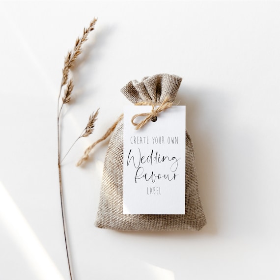 Create your own wedding favour tag, eco friendly wedding tag, recycled wedding label, wedding favour tag, rectangular wedding tag, favor tag