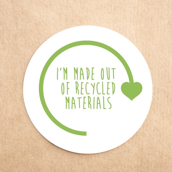 Eco Friendly I'm recycled Stickers Envelope Seals Recycled Business Stickers Eco stickers Product stickers Eco stickers Envelope sticker