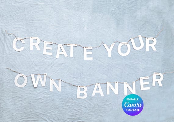 Eucalyptus Baby Shower Banner | Editable Greenery Party Decor (Digital Download)