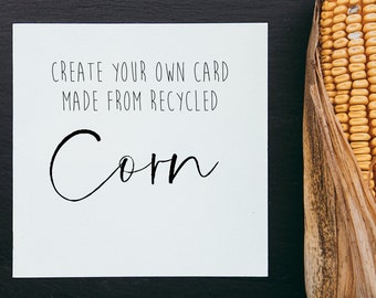 Eco Friendly Custom Card: Recycled Corn Stationery