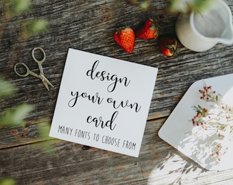 Personalised Recycled Paper Card, Custom Design, Wedding, Birthday, Anniversary UK