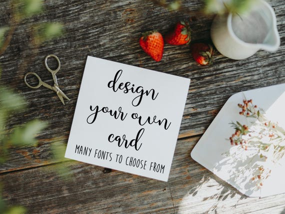 Personalised Recycled Paper Card, Custom Design, Wedding, Birthday, Anniversary UK