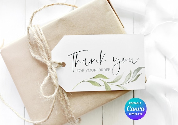 Eucalyptus Thank You Tag | Editable Business Packaging (Digital Download)