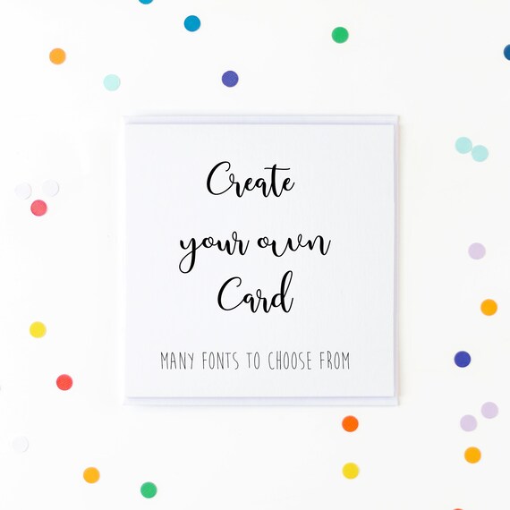 Custom Recycled Card | Personalised Birthday, Wedding, Occasion (Rainbow Options)