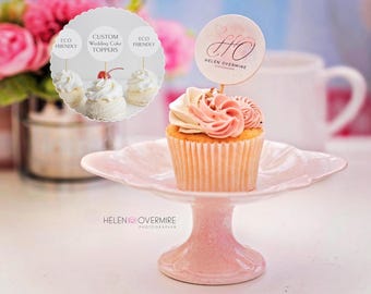 Eco Friendly Wedding Cake Topper: Custom Recycled Tag