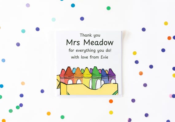 Thank You Teacher Card | Best Teacher Ever Card | End of School Card | Nursery Teacher Thank You | Teaching Assistant Card