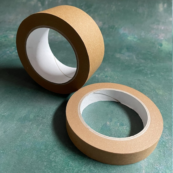Eco-friendly Self Adhesive Paper Tape, 19mm parcel tape, 50mm parcel tape, recyclable sustainable parcel tape, vegan tape, eco packaging 50m