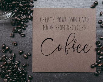 Eco Friendly Custom Card: Recycled Coffee Stationery