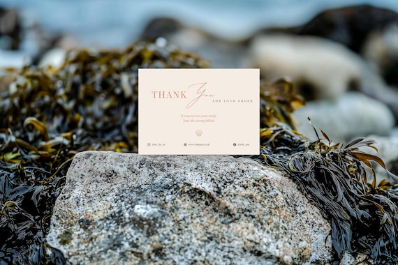 Recycled Seaweed Thank You Cards | Minimalist Eco Stationery UK