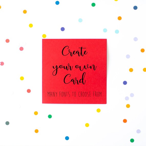 Custom Recycled Card | Personalised Birthday, Wedding, Occasion | Rainbow Colours