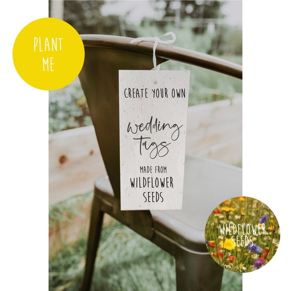 Wildflower wedding tags, Reserved Wedding Ceremony Seating Tag, Reserved Chair Tags, Wedding Ceremony Reserved Seat Sign, Wedding Chair Tag